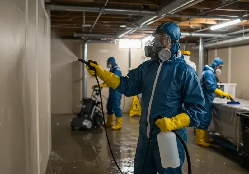 Basement Sanitization and Antimicrobial Treatment process in Johnston County, NC